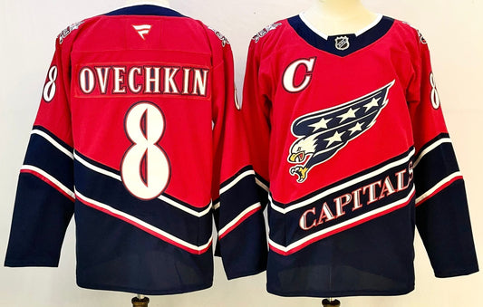 Men's Washington Capitals Alexander Ovechkin #8 Fanatics Red Premium Player Jersey