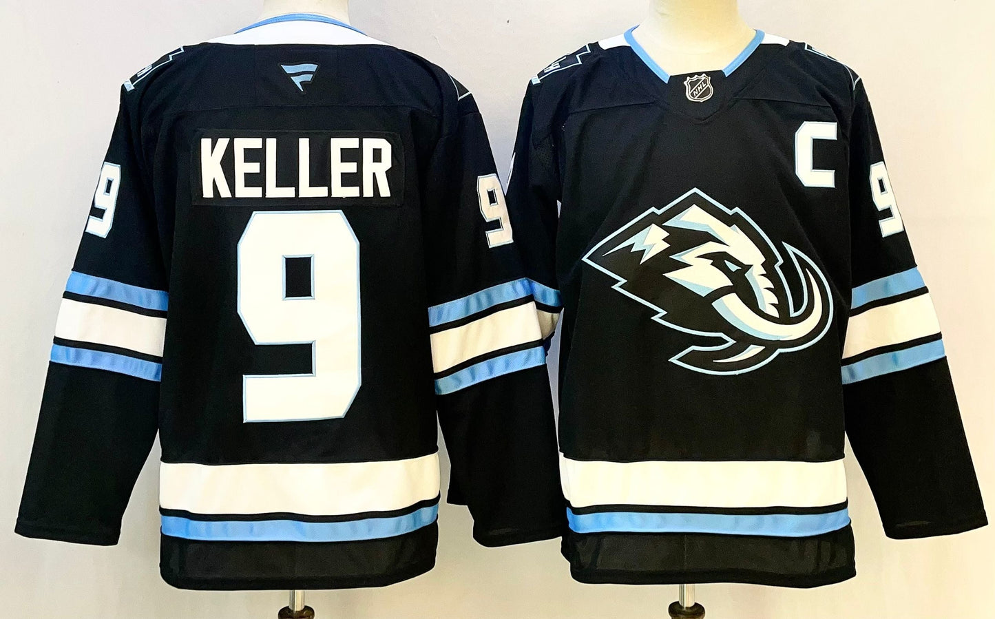 Men's Utah Mammoth Clayton Keller #9 Fanatics Black Game Jersey