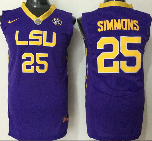 Men's LSU Tigers Ben Simmons Purple Player Game Jersey