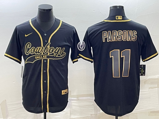Men's Dallas Cowboys Micah Parsons Black Game Jersey Joint Edition