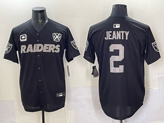 Men's Las Vegas Raiders Ashton Jeanty Black Team Game Player Jersey