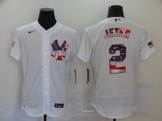 Men's New York Yankees Derek Jeter White Replica Game Jersey