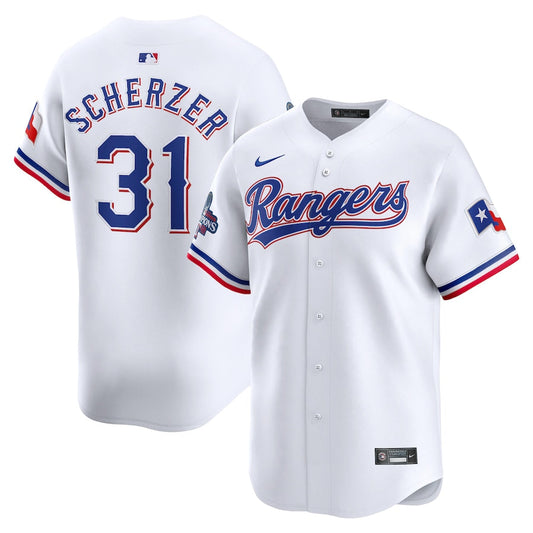 Max Scherzer Texas Rangers  Home 2023 World Series Champions Limited Shirt - White