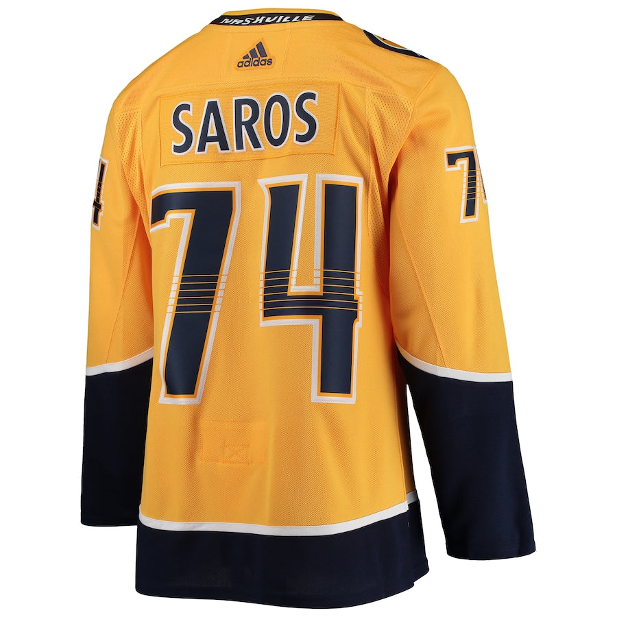Juuse Saros Nashville Predators   Home   Jersey - Gold
