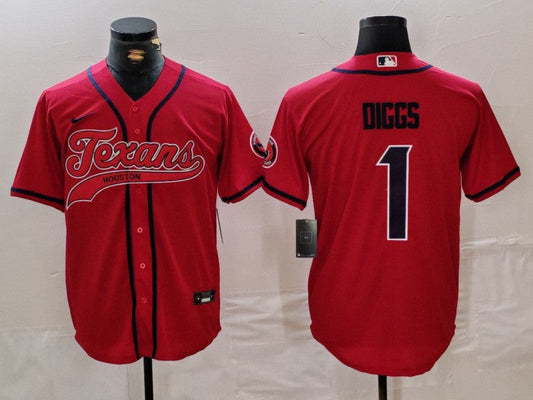 Men's Houston Texans Stefon Diggs Red Game Jersey