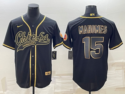 Men's Kansas City Chiefs Patrick Mahomes Black Player Jersey Joint Edition
