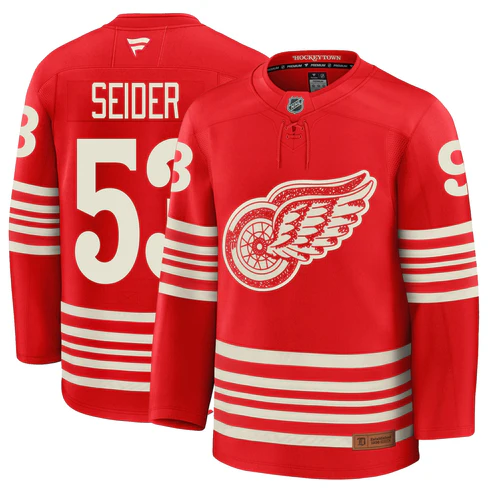Moritz Seider Detroit Red Wings Fanatics Centennial Jersey