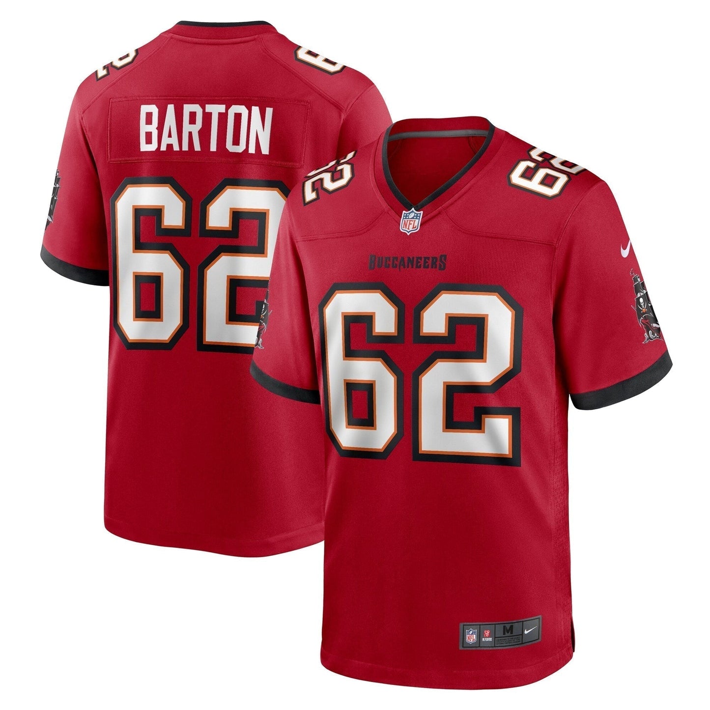 Graham Barton Tampa Bay Buccaneers Nike 2024 NFL active First Round Pick   Game Jersey - Red