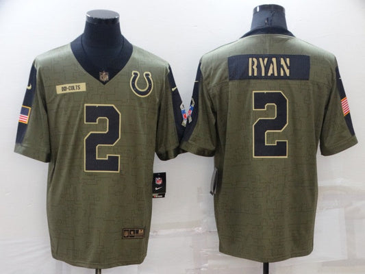 Men's Indianapolis Colts Matt Ryan Brown Game Jersey