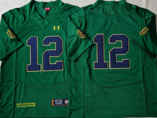 Men's Notre Dame Fighting Irish Ricky Watters Green Player Game Jersey