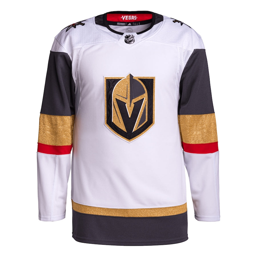 Custom Men's Vegas Golden Knights adidas White Away Primegreen Jersey
