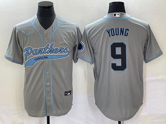 Men's Carolina Panthers Bryce Young Gray Game Jersey Joint Edition