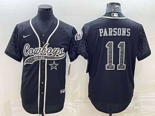 Men's Dallas Cowboys Micah Parsons Black RFLCTV Limited Jersey Joint Edition