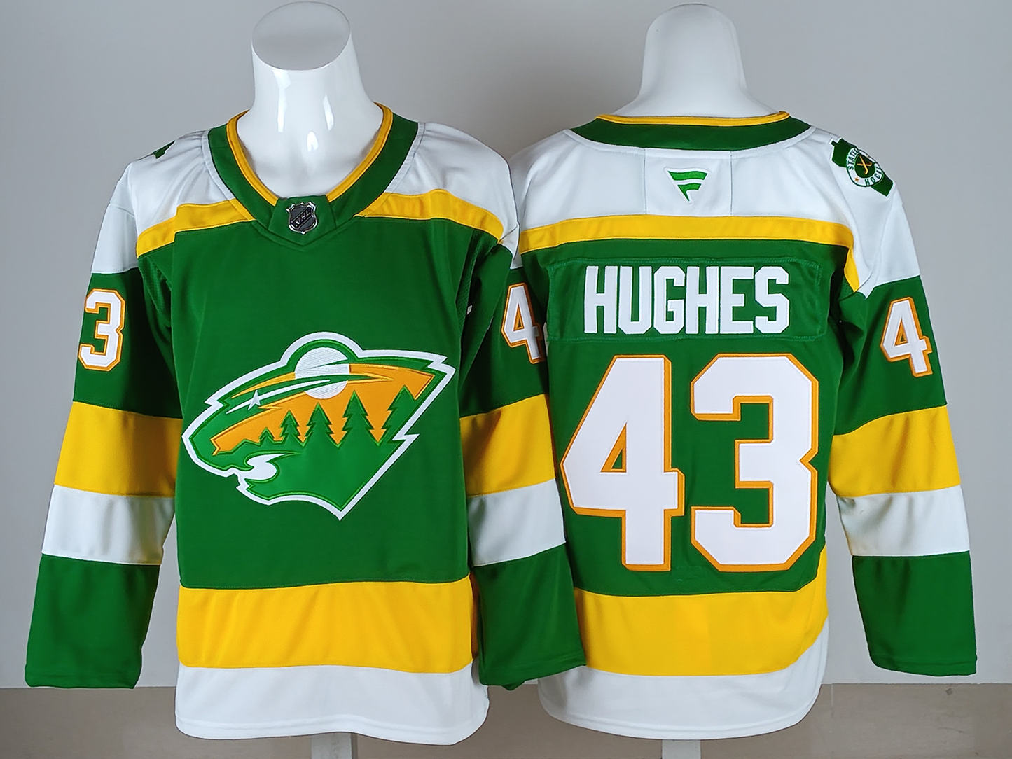 Men's Minnesota Wild Quinn Hughes #43 Fanatics Green Breakaway Jersey