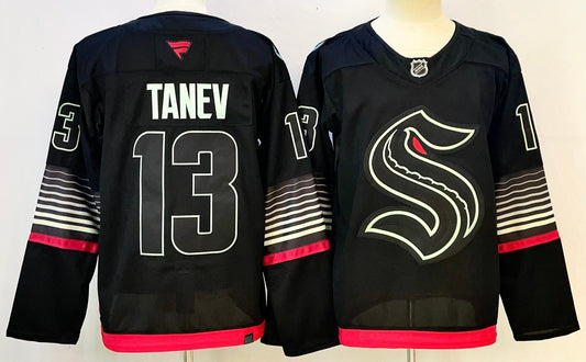 Men's Seattle Kraken Brandon Tanev #13 Fanatics Black Alternate Premium Player Jersey