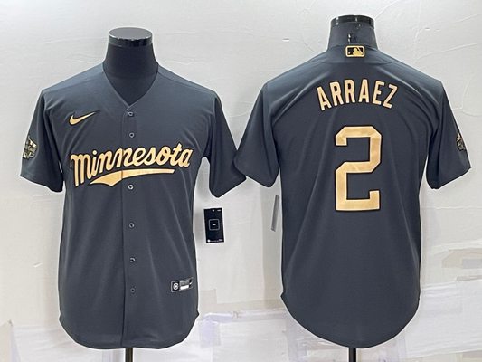 Men's Minnesota Twins Luis Arraez Gray Replica Player Jersey