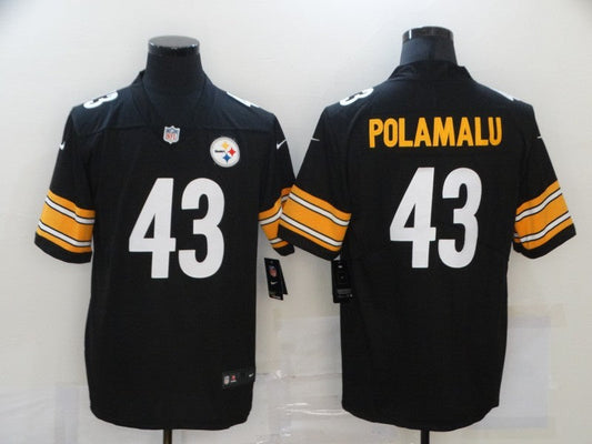 Men's Pittsburgh Steelers Troy Polamalu Black Game Jersey
