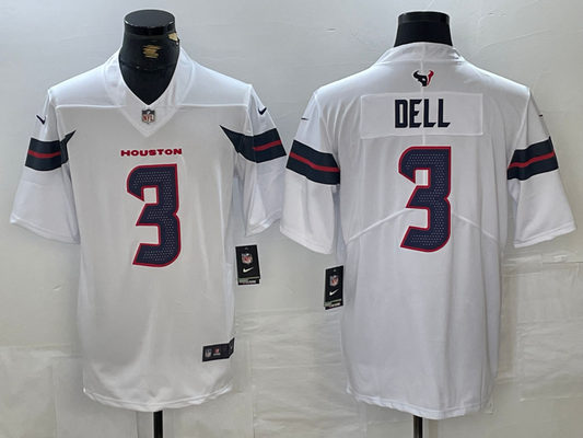 Men's Houston Texans Tank Dell White Game Jersey
