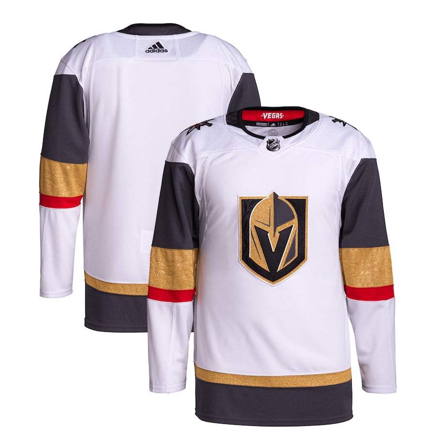 Custom Men's Vegas Golden Knights adidas White Away Primegreen Jersey