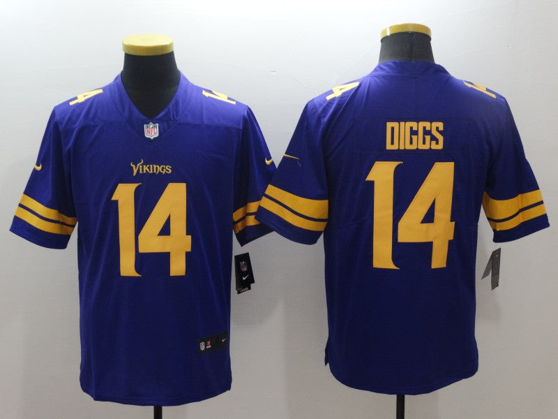 Men's Minnesota Vikings Stefon Diggs Purple Game Player Jersey