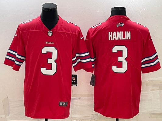 Men's Buffalo Bills Damar Hamlin Red Game Jersey