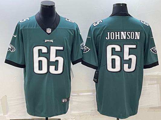 Men's Philadelphia Eagles Fred Johnson Midnight Green Game Jersey