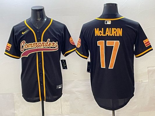 Men's Washington Commanders Doug Williams #17 Black Team Game Jersey