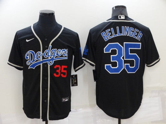 Men's Los Angeles Dodgers Cody Bellinger Black Game Player Jersey
