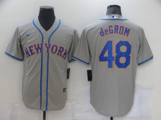 Men's New York Mets Jacob deGrom Gray Replica Baseball Jersey