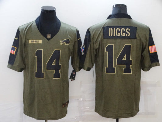 Men's Buffalo Bills Stefon Diggs Brown Game Player Jersey