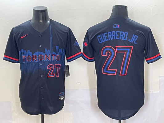 Men's Toronto Blue Jays Vladimir Guerrero Jr. Black 2024 City Connect Limited Player Jersey