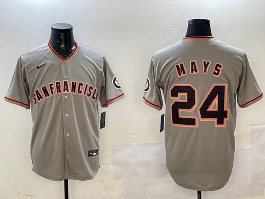 Men's San Francisco Giants Willie Mays Gray Replica Player Jersey