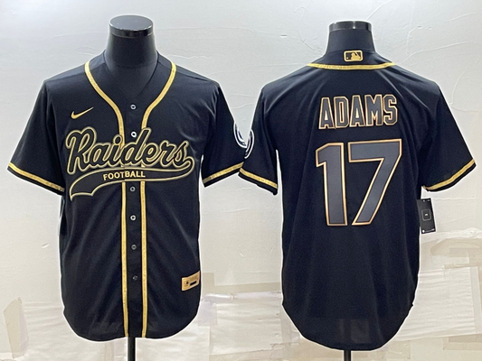 Men's Las Vegas Raiders Davante Adams Black Player Jersey Joint Edition