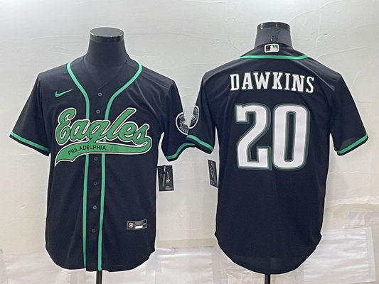 Men's Philadelphia Eagles Brian Dawkins Black Game Jersey Joint Edition