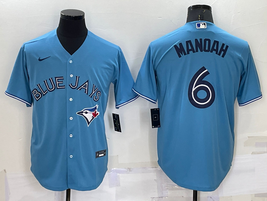 Men's Toronto Blue Jays Alex Manoah Light Blue Replica Baseball Jersey
