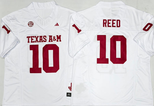 Men's Texas A&M Aggies Marcel Reed White Player Game Jersey