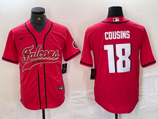 Men's Atlanta Falcons Kirk Cousins Red Player Jersey Joint Edition