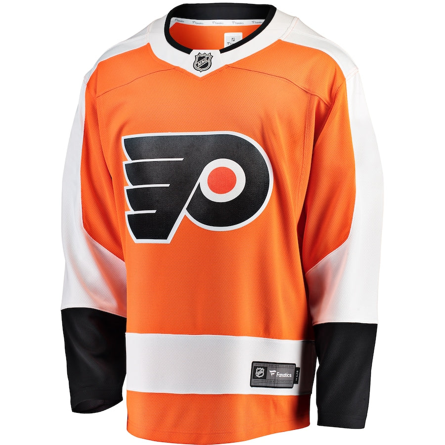 Custom Men's Philadelphia Flyers Fanatics Orange Breakaway Home Jersey