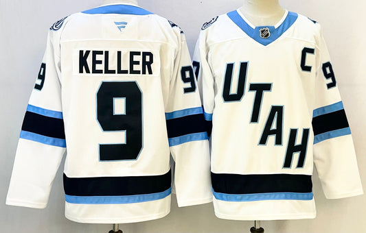 Men's Utah Mammoth Clayton Keller #9 Fanatics White Game Jersey