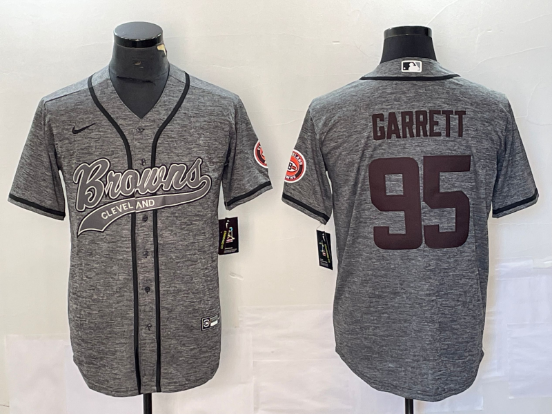 Men's Cleveland Browns Myles Garrett Gray Game Jersey Joint Edition