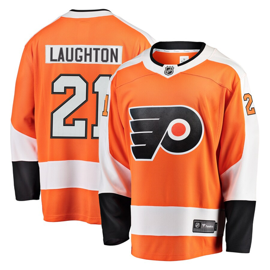 Men's Philadelphia Flyers Scott Laughton Orange Replica Player Jersey