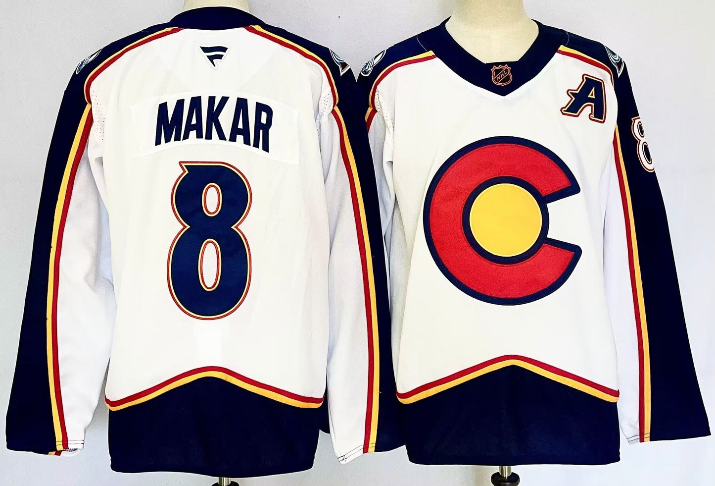 Men's Colorado Avalanche Cale Makar #8 Fanatics White Breakaway Player Jersey