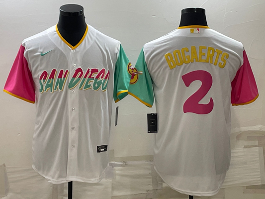 Men's San Diego Padres Xander Bogaerts White City Connect Replica Player Jersey