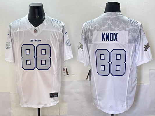 Men's Buffalo Bills Dawson Knox White 2025 Rivalries Collection Limited Jersey
