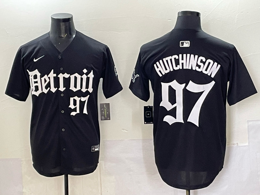 Men's Detroit Lions Aidan Hutchinson Black Game Player Jersey