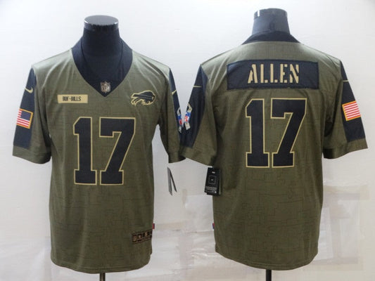 Men's Buffalo Bills Josh Allen Brown Player Game Jersey