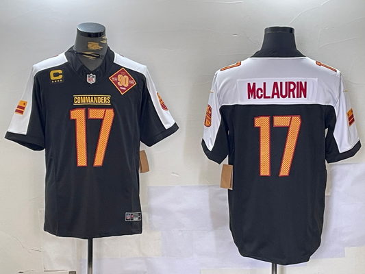 Men's Washington Commanders Terry McLaurin Black Alternate Vapor Limited Jersey