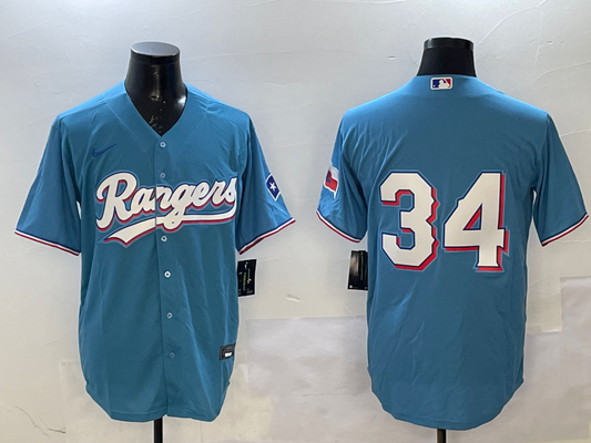 Men's Texas Rangers Nolan Ryan Light Blue Player Jersey