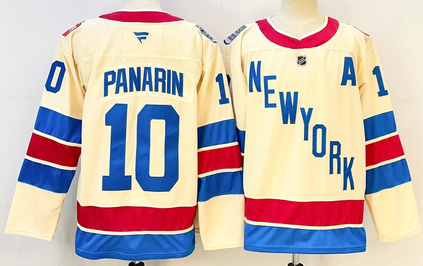 Men's New York Rangers Artemi Panarin #10 Fanatics Beige Breakaway Player Jersey