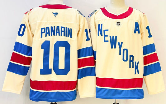 Men's New York Rangers Artemi Panarin #10 Fanatics Beige Breakaway Player Jersey